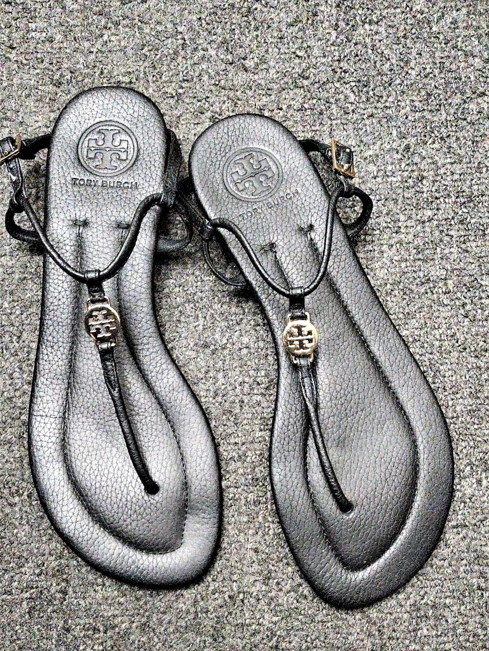 Tory Burch Miller Metal Slingback Thong Sandal Black
